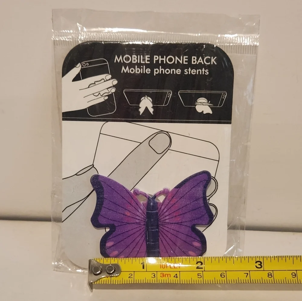 Brand New 2” Purple Butterfly Mobile Phone Back
